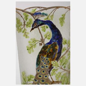 Jugendstilvase mit Pfau