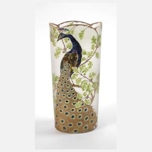 Jugendstilvase mit Pfau