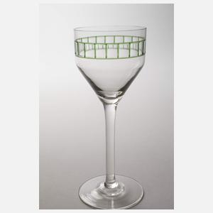 Poschinger fünf Likörgläser Würfelschliff