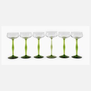 Sechs Stängelgläser