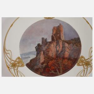 KPM Berlin Ansichtenteller Ruine Drachenfels