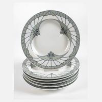 Meissen sechs Teller aus dem "Flügelmuster-Service“111