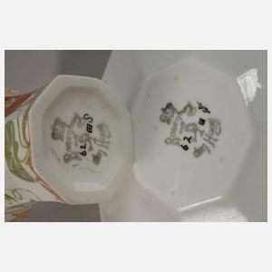 Rozenburg Mokkatasse mit Untertasse Kressedekor