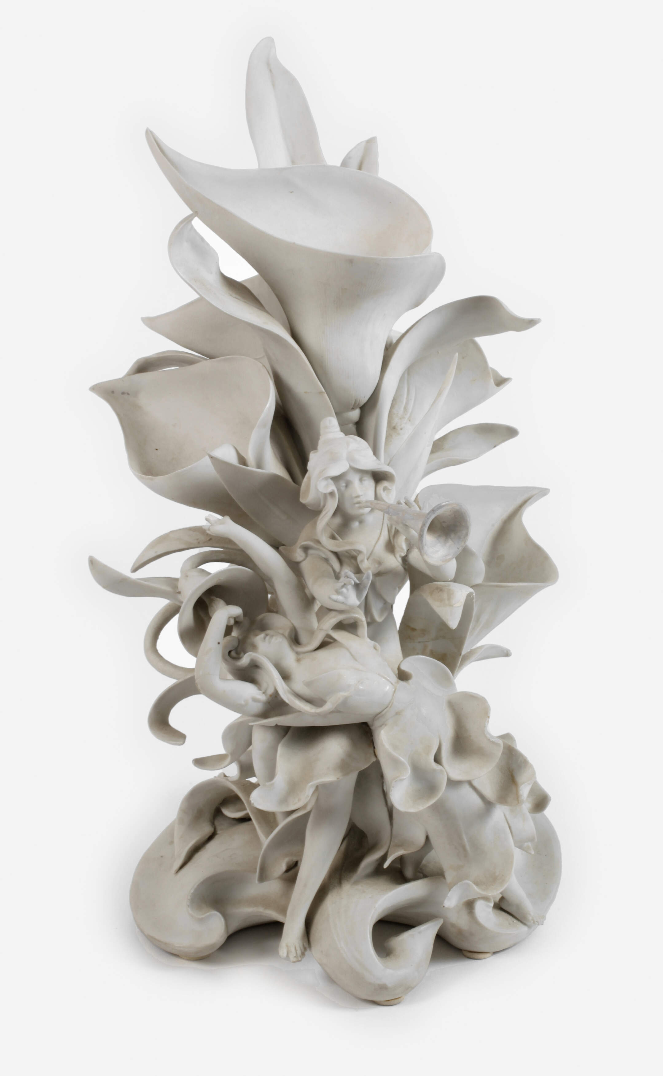 Eckert & Co. Volkstedt figürlicher Tafelaufsatz