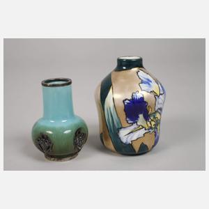 Fünf kleine Vasen Jugendstil