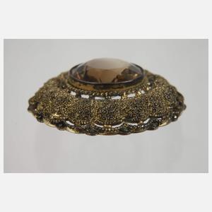 Theodor Fahrner Brosche mit Rauchquarz