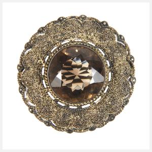 Theodor Fahrner Brosche mit Rauchquarz