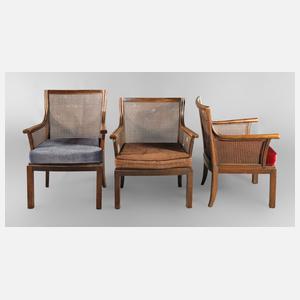 Bruno Paul, drei Armlehnsessel