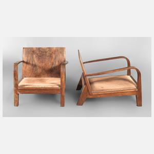 Jindrich Halaba attr., Paar Clubsessel