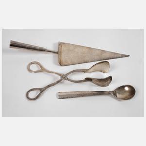 Hans Heck Plauen drei Silberteile