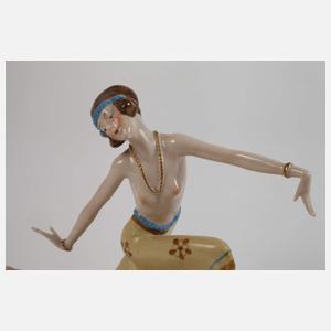 Hertwig & Co. Katzhütte Ausdruckstänzerin Art déco