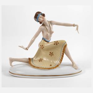 Hertwig & Co. Katzhütte Ausdruckstänzerin Art déco