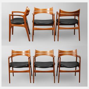 Sechs Armlehnstühle