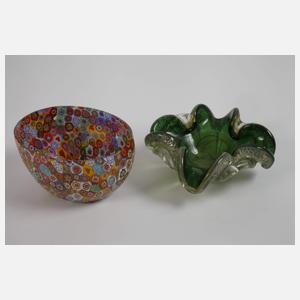 Murano vier Schalen und ein Hahn