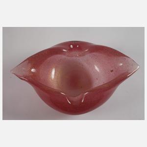 Murano Schale mit zerplatzter Goldfolie