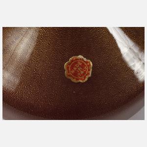 Murano Vase mit zerplatzter Goldfolie