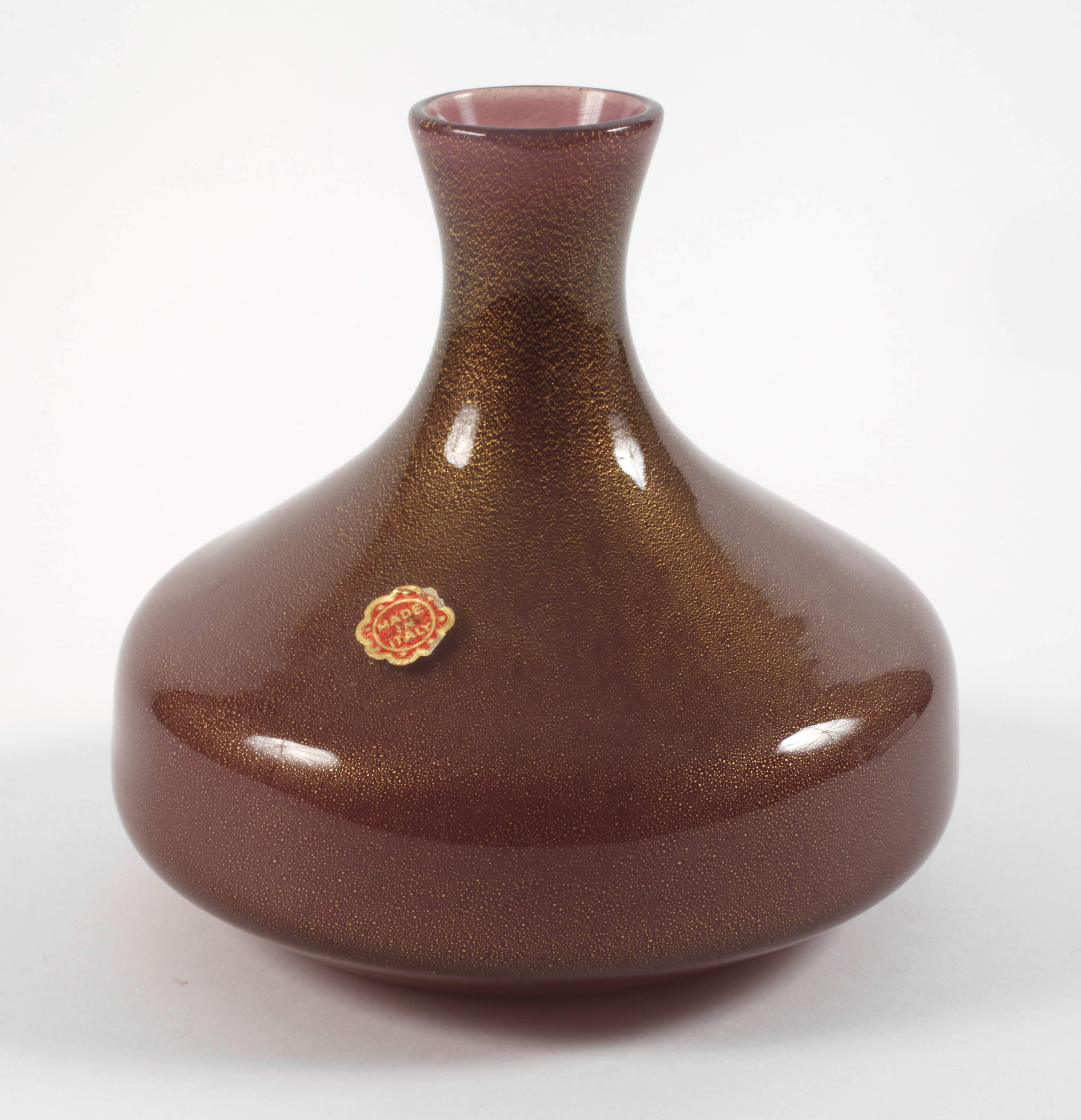 Murano Vase mit zerplatzter Goldfolie