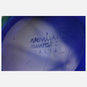 Murano Venini Schale "A fasce di colore"