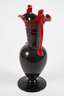 Murano Fratelli Toso Henkelvase Rosso nero