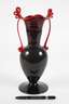 Murano Fratelli Toso Henkelvase Rosso nero