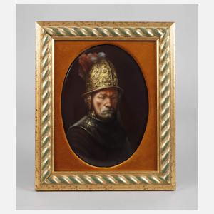 Wallendorf Bildplatte "Der Mann mit dem Goldhelm"