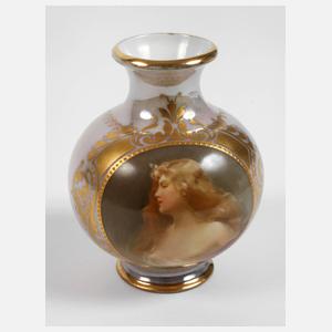 Enghalsvase Mädchenportrait