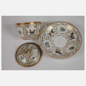 Gardner Moskau Deckeltasse Tiermalerei