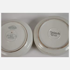 Hutschenreuther Paar Deckeldosen mit Kinderkopf