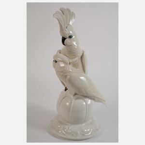 Hutschenreuther große Papageiengruppe und Miniatur-Raben