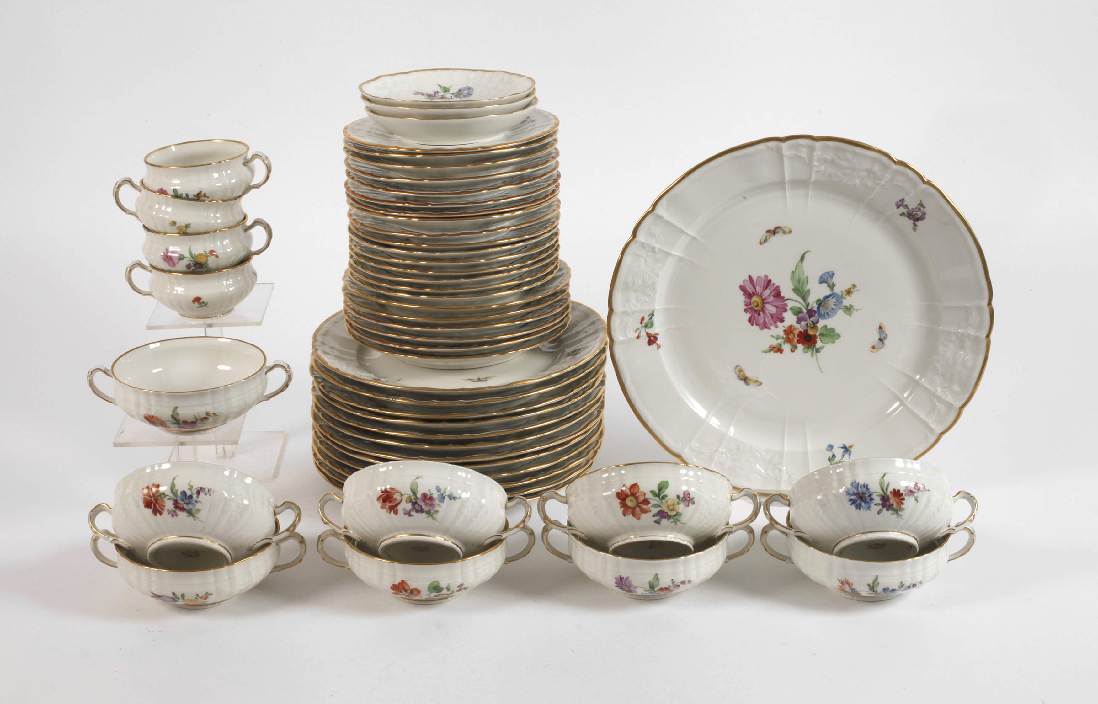 KPM Berlin Speiseservice Blumen und Insekten