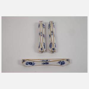 Meissen sieben Messerbänkchen "Blaue Blume"