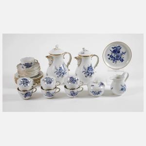 Meissen Kaffeeservice "Blaue Blume/Goldgräser"