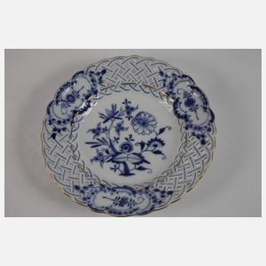 Meissen zwei Durchbruchteller "Zwiebelmuster