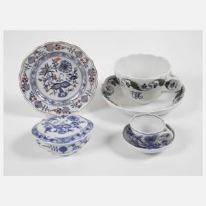 Meissen Konvolut Unterglasurmalerei