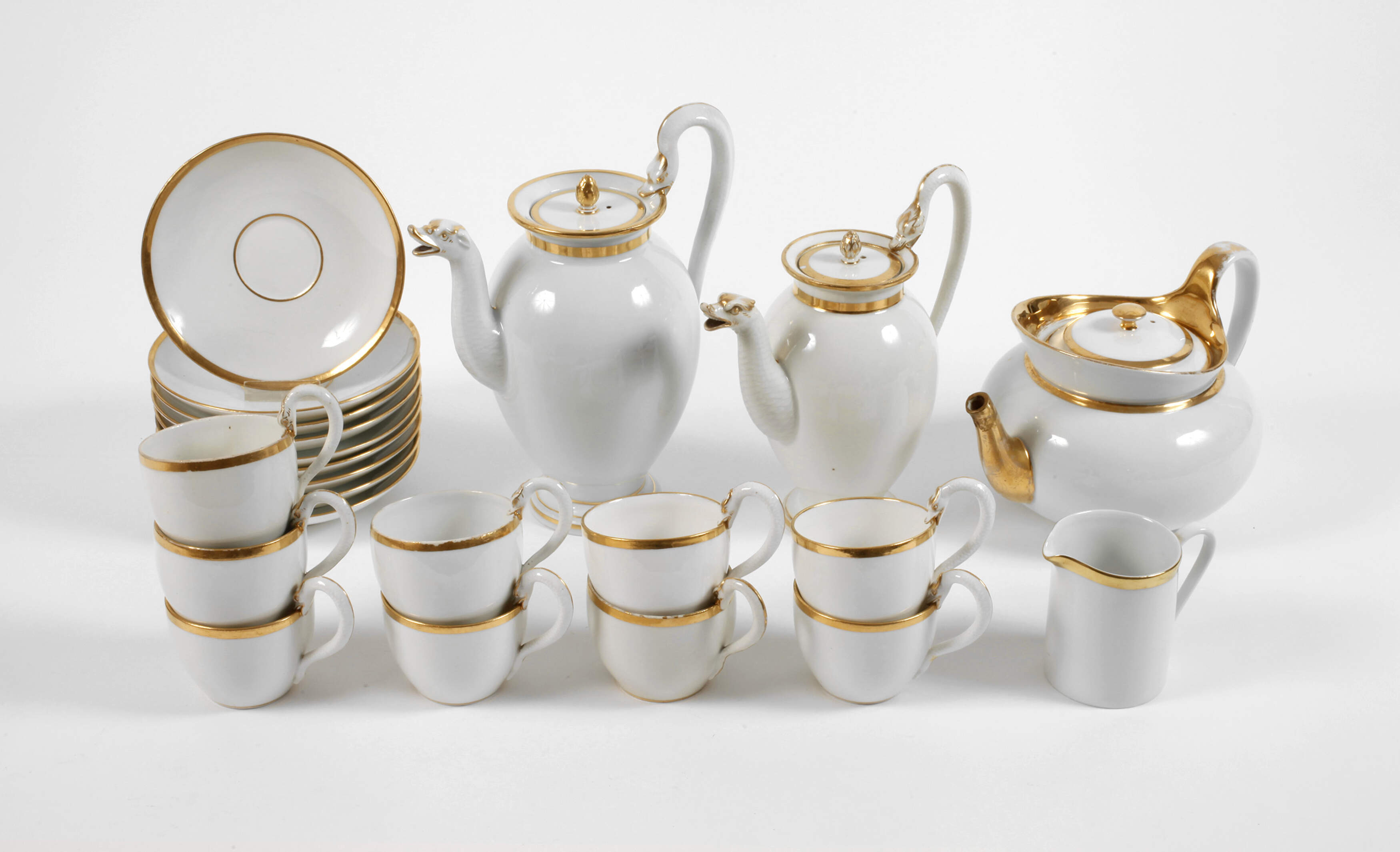 Meissen prunkvolles Kaffeeservice und Teekanne