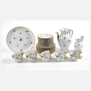 Meissen prunkvolles Kaffeeservice "Blumenzweige"