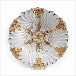 Meissen Prunkschale Muschelrelief