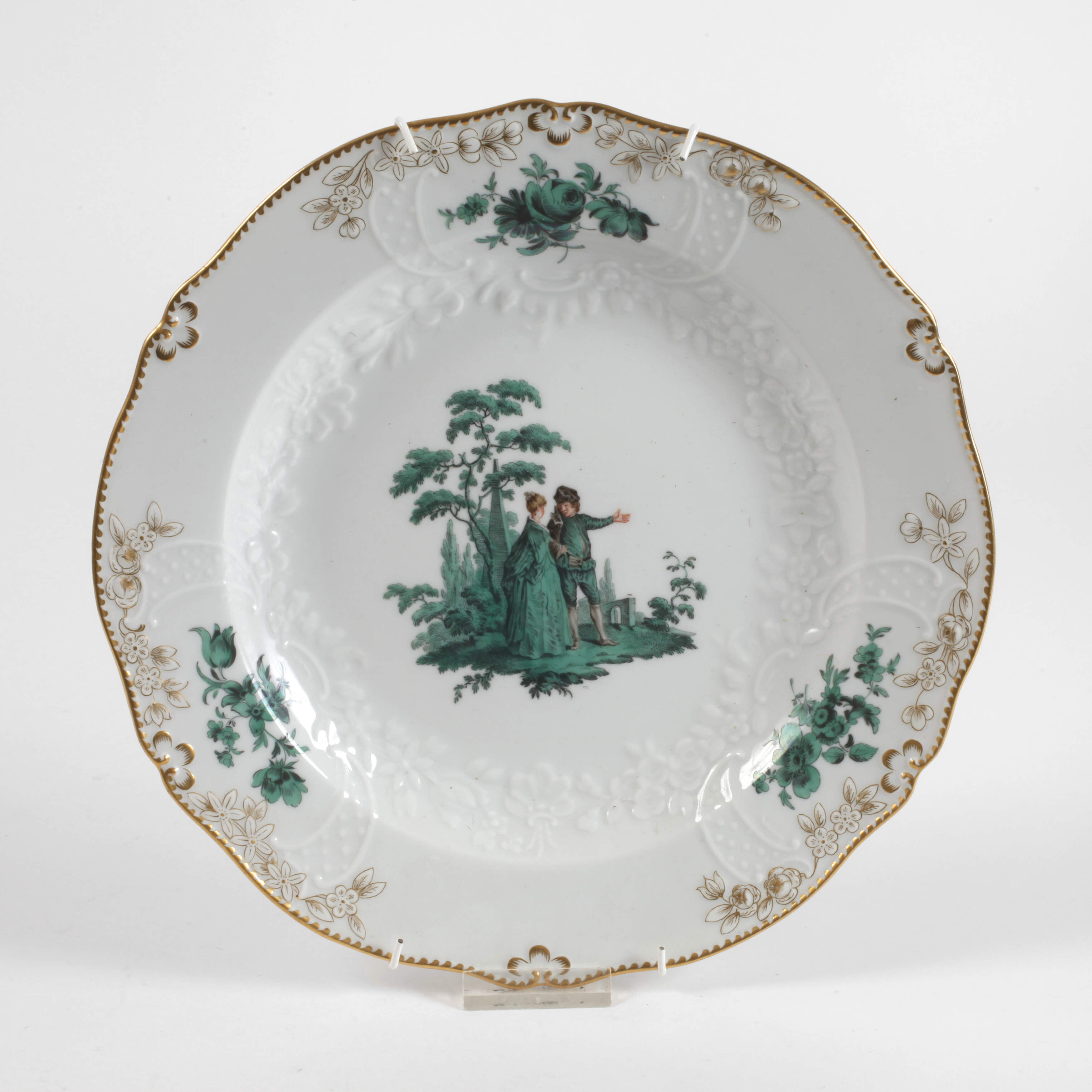 Meissen Wandteller "Figurenmalerei nach Watteau"