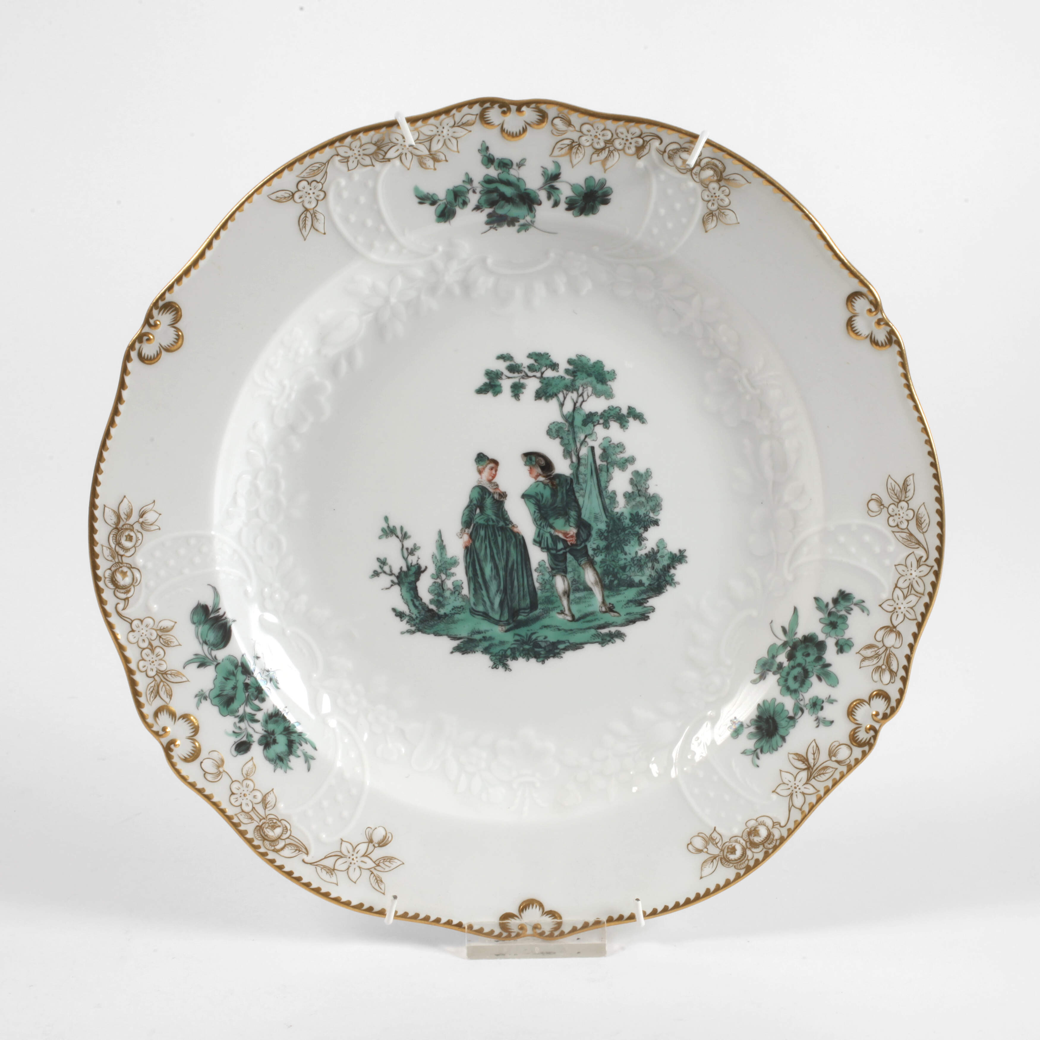 Meissen Wandteller "Figurenmalerei nach Watteau"