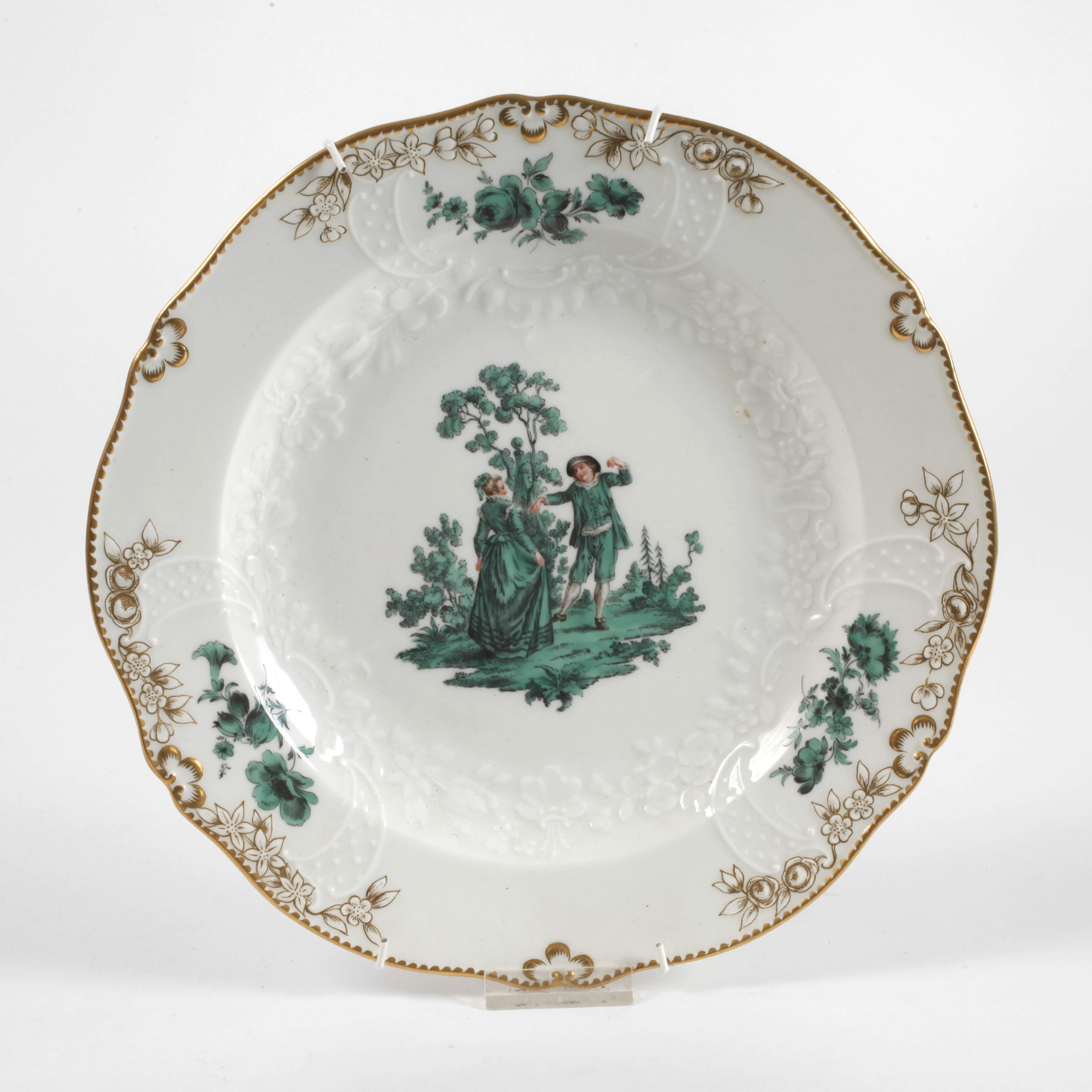 Meissen Wandteller "Figurenmalerei nach Watteau"