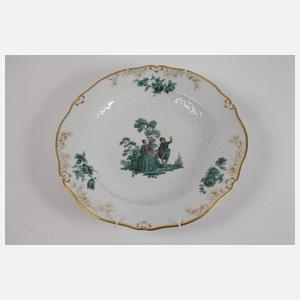 Meissen Wandteller "Figurenmalerei nach Watteau"