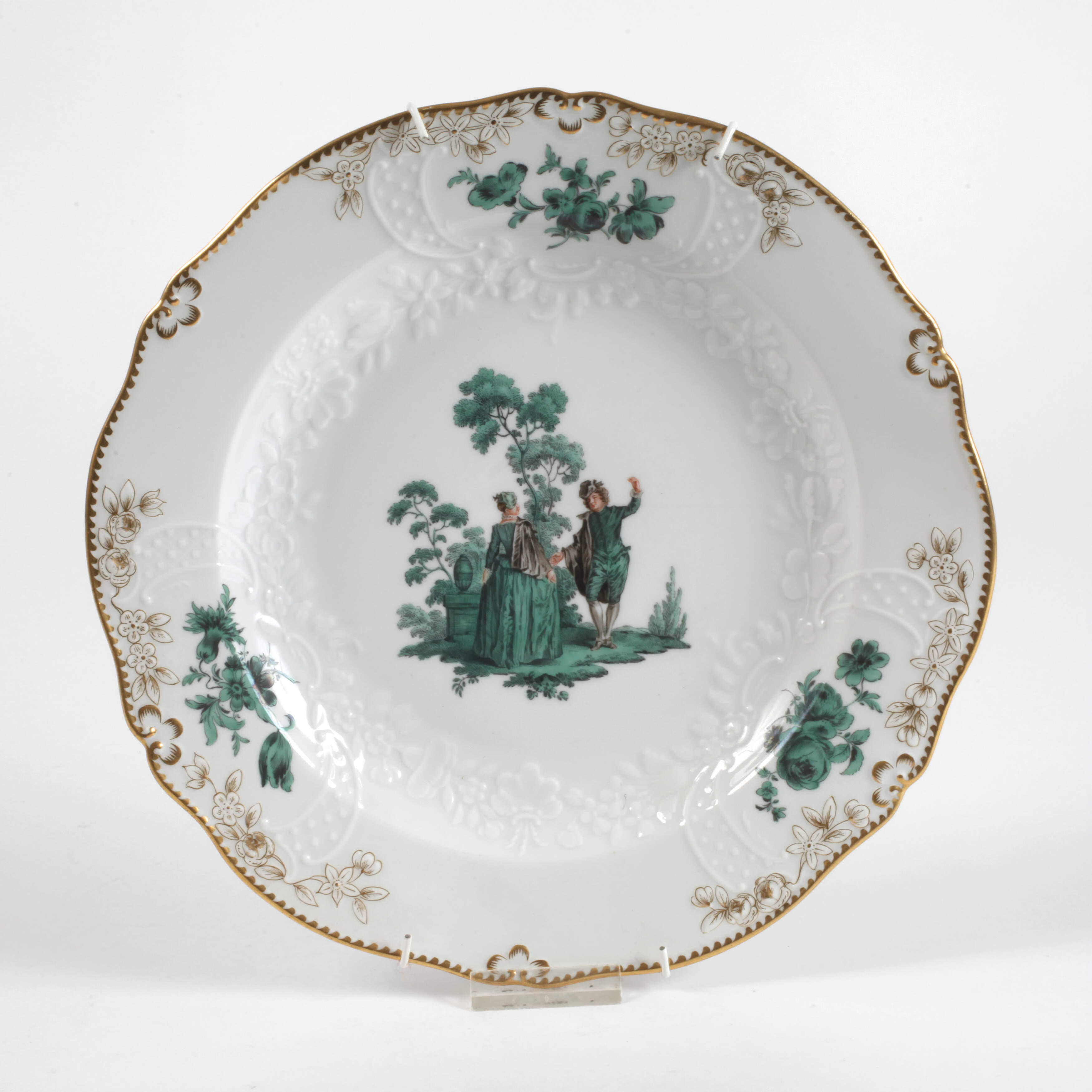 Meissen Wandteller "Figurenmalerei nach Watteau"