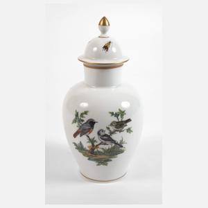 Meissen Urnenvase Vogelmalerei mit Insekten