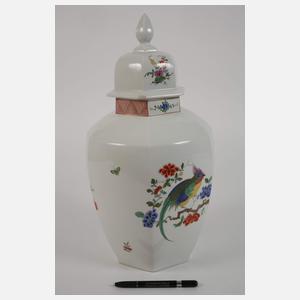 Meissen große Deckelvase Indischmalerei