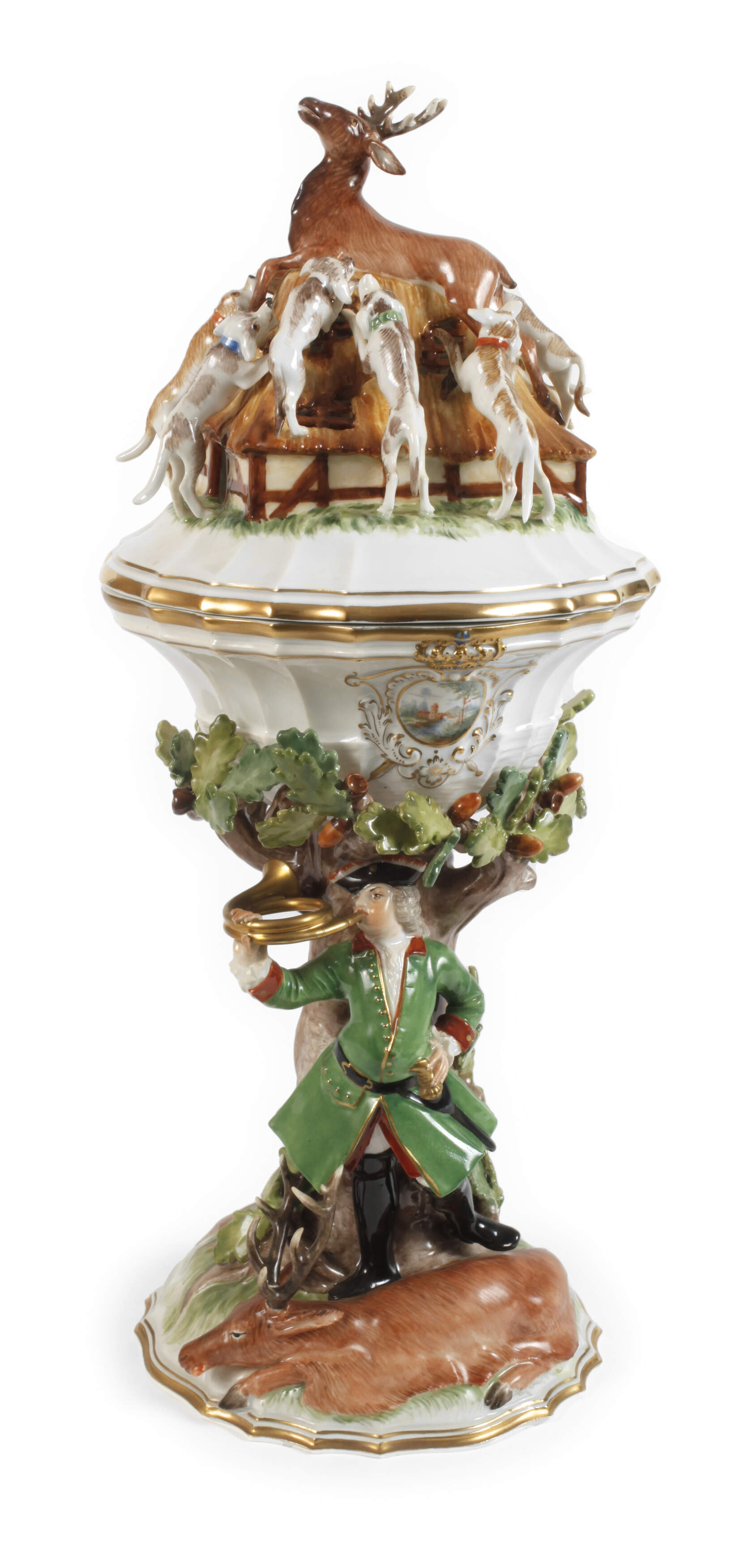 Meissen figürlicher "Jagdpokal"