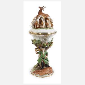 Meissen figürlicher "Jagdpokal"