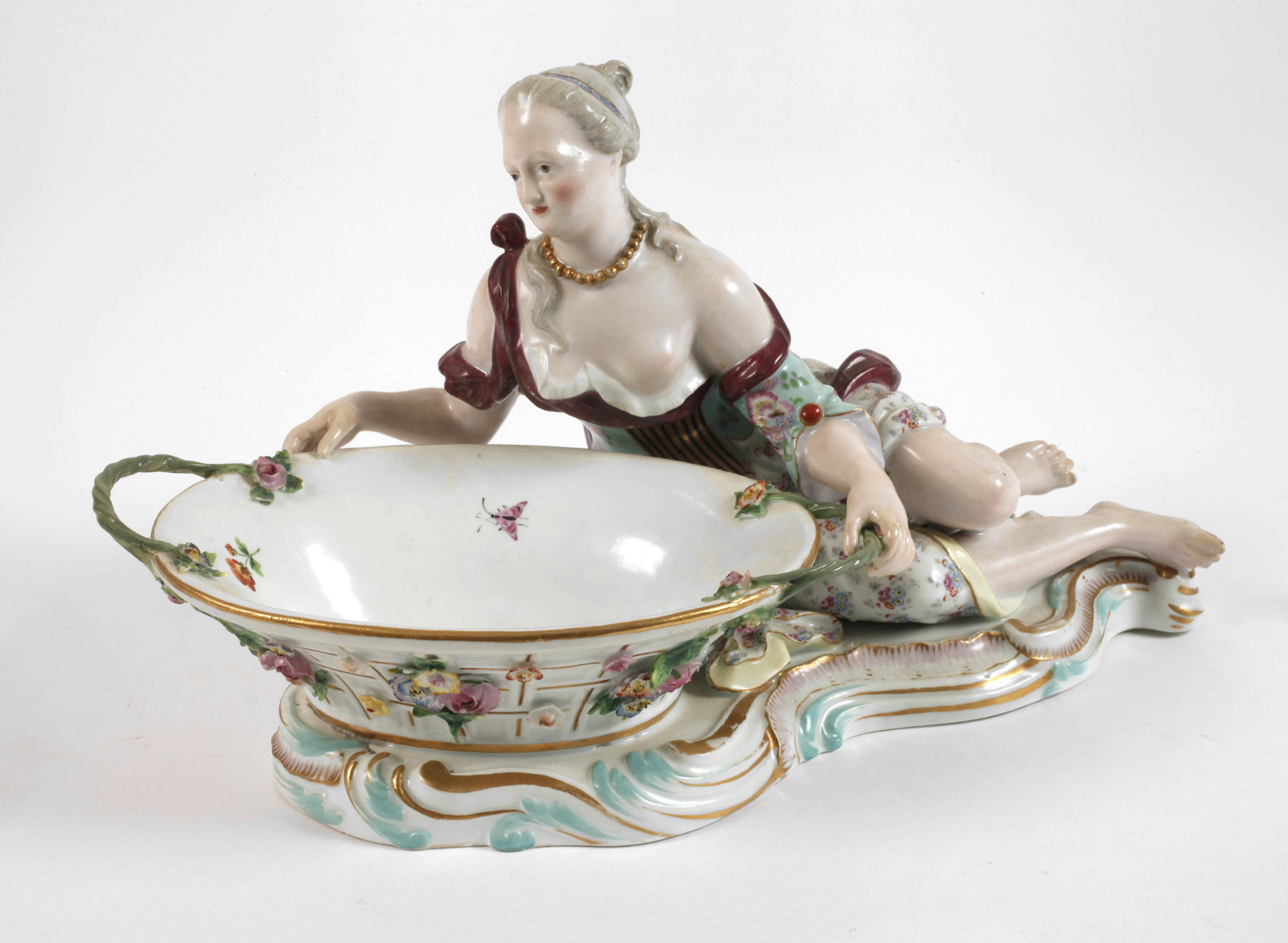 Meissen figürliche Konfektschale