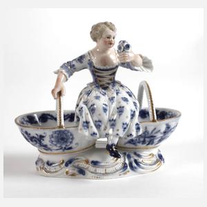 Meissen figürliche Saliere "Zwiebelmuster"