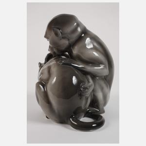 Pfeffer Gotha Affengruppe und Heubach Schimpanse