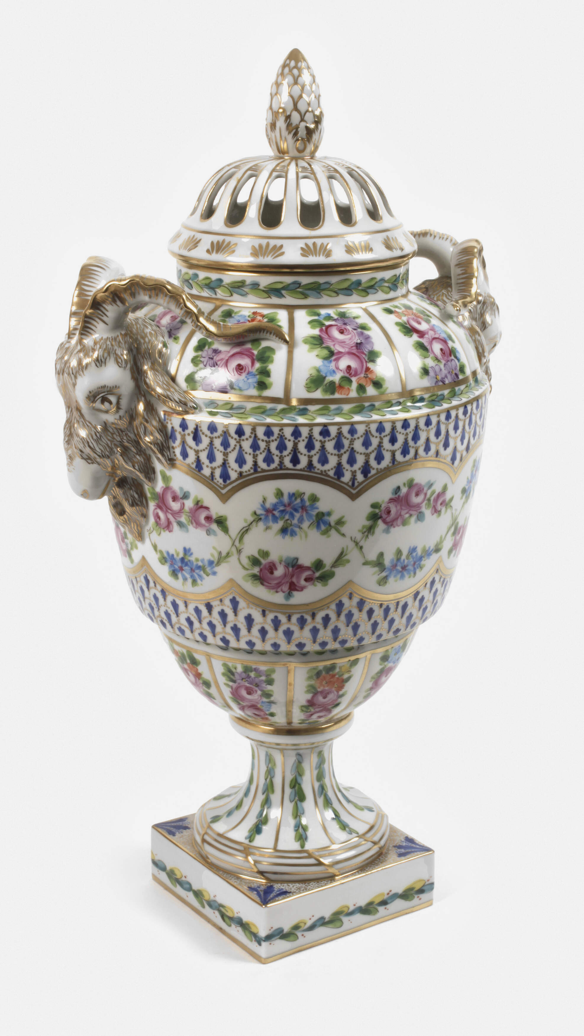 Potschappel prunkvolle Potpourri-Deckelvase